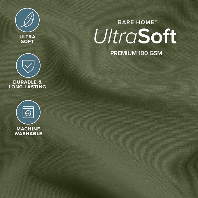 Bare Home Comforter Set - 1800 Ultra Soft (California King, Cypress) | All-Season, Breathable, Hypoallergenic, Premium 1800, Warm, Cozy