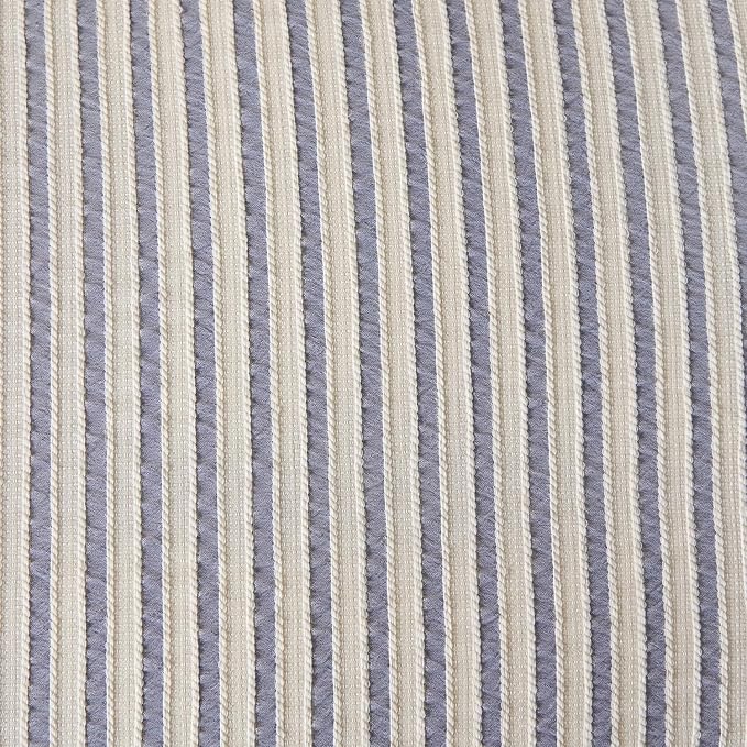 Comforter Set King Size Blue Striped Soft Luxury Washed Microfiber Jacquard 3 Pieces Bedding, White Blue Vertical Ticking Stripes Pattern Comforter with 2 Pillowcases Breathable Durable Comfy