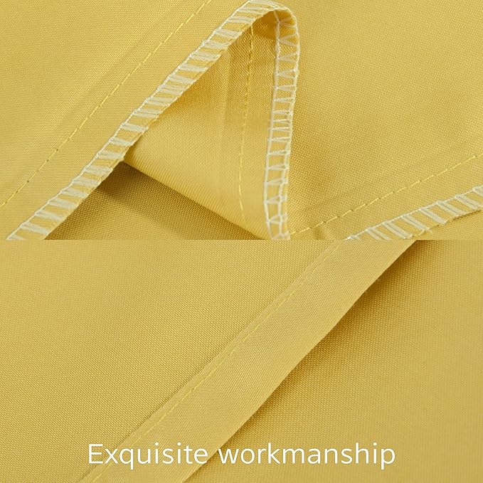 NTBAY Queen Egyptian Cotton Sateen Pillowcases, Set of 2, Mustard Yellow | 500 Thread Count Egyptian Cotton Sateen with Envelope Closure, 2 Pack 20 x 30 Inch Pillowcases, Insert Not Included