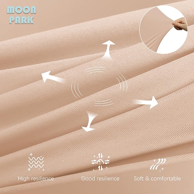 MOON PARK Pregnancy Pillows for Sleeping - U Shaped Full Body Maternity Pillow with Removable Cover - Support for Back, Legs, Belly, Hips - 57 Inch - Brown - Cooling Cover
