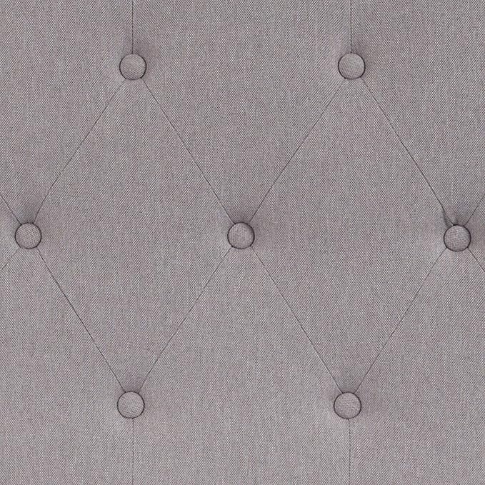 EMMA + OLIVER Light Gray Full Button Tufted Headboard | Adjustable Bed Rail Slots, Fabric Upholstered