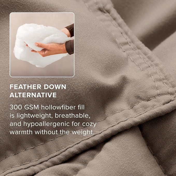 Bare Home Comforter Set - 1800 Ultra Soft (King/Cal King, Taupe) | All-Season, Breathable, Hypoallergenic, Premium 1800, Warm, Cozy