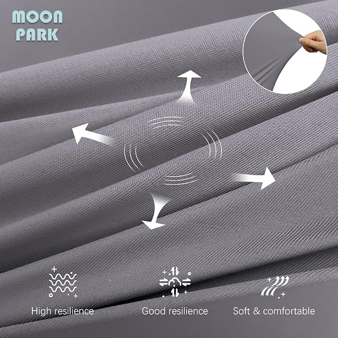 MOON PARK Pregnancy Pillows for Sleeping - U Shaped Full Body Maternity Pillow with Removable Cover - Support for Back, Legs, Belly, Hips - 57 Inch - Dark Grey - Cooling Cover