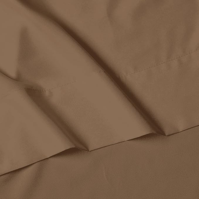 Elegant Comfort Luxury 1500 Premium Hotel Quality Microfiber 4-Piece Sheet Set - Wrinkle Resistant, All Around Elastic Fitted Sheet, Deep Pocket up to 16", Queen, Taupe