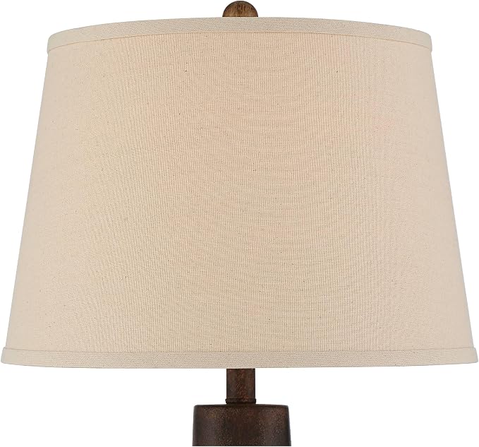 Glenn 27" Tall Table Lamps Set of 2 Terra Cotta Urn with Smart Socket WiFi | Dark Farmhouse Rustic Natural Cottage Southwestern Living Room Bedroom Bedside Nightstand House Office Home Family