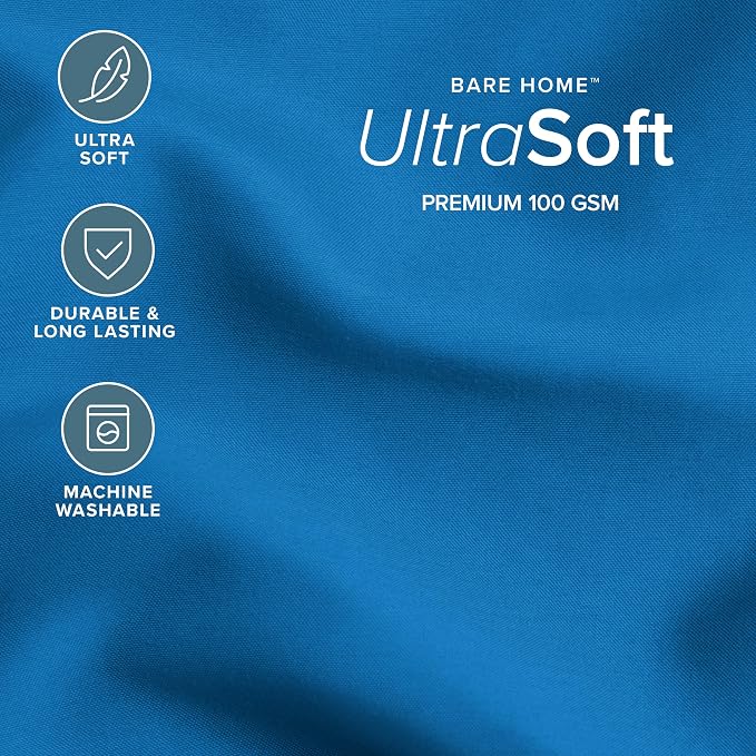 Bare Home Comforter Set - 1800 Ultra Soft (Twin/Twin XL, Medium Blue) | All-Season, Breathable, Hypoallergenic, Premium 1800, Warm, Cozy
