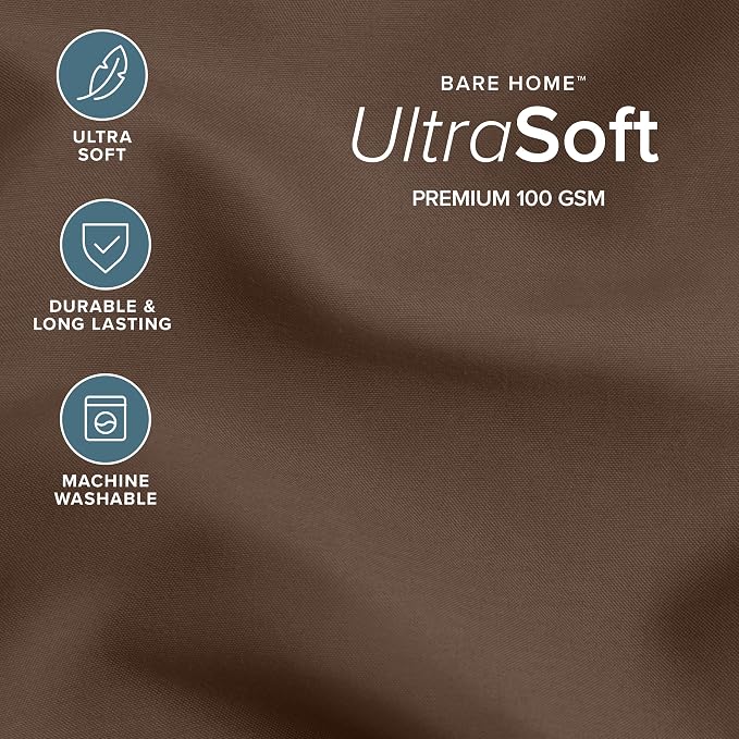 Bare Home Comforter Set - 1800 Ultra Soft (Twin/Twin XL, Cocoa) | All-Season, Breathable, Hypoallergenic, Premium 1800, Warm, Cozy
