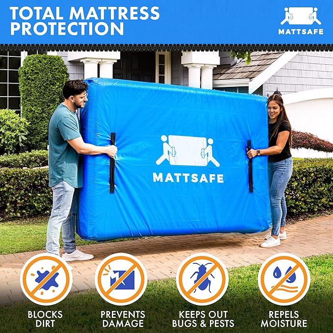 Nordic Elk Queen Size Mattress Bags for Moving and Storage, Bed Cover | 8 Heavy-Duty Reinforced Handles, Extra Strong Zipper, Reusable Bed Protector, Built to Last