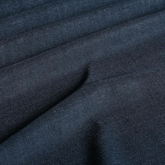 Vision Home Navy Blue Pinch Pleated Full Blackout Curtains Linen Blended Room Darkening Curtain Panels 84 inch for Living Room Bedroom Thermal Insulated Pinch Pleat Drapes with Hooks 40" Wx84 Lx2