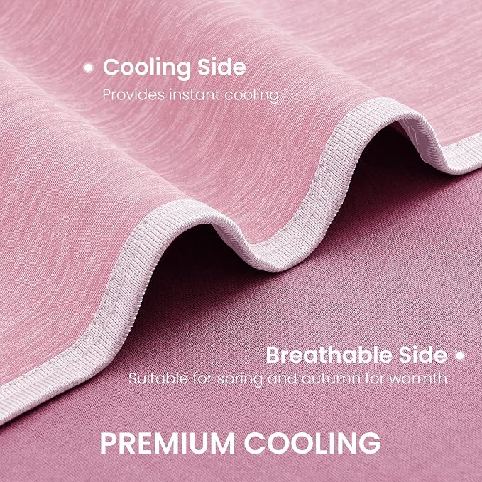 Topcee Cooling Blanket(90"x108"King Size) for Night Sweats Absorbs Heat to Keep Adults Cool on Warm Nights, Q-Max 0.5 Cooling Blankets for Hot Sleepers, Ultra-Cool Lightweight Blanket for Bed | Absorbs Heat Cold Summer Blanket for Night Sweats & Menopa...