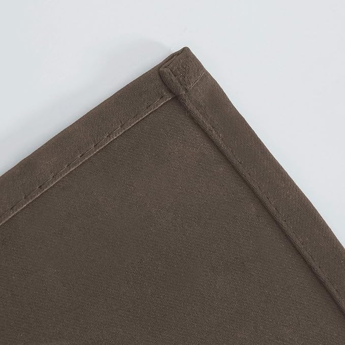 Chocolate Brown Thermal Blackout Curtains/52 x 108 Inch/Set of 2 Panels Room Darkening Curtains for Bedroom