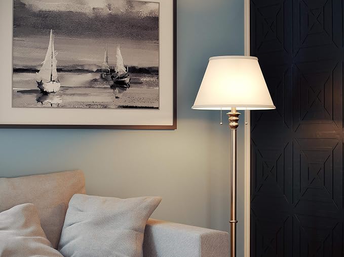 Kenroy Home Spyglass Floor Lamps, Medium, Antique Brass Finish