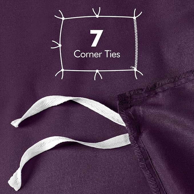 Duvet Cover King, 3 Piece Cotton Like Polyester With Zipper Closure, Purple | Extra Soft and Breathable, Wrinkle & Fade Resistant, Includes Duvet Cover and 2 Pillow Shams, Comforter Not Included, OekoTex