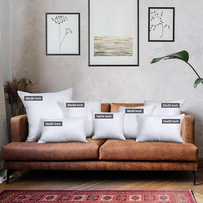 Utopia Bedding Throw Pillows, Decorative 22x22 Pillow Inserts, Set of 4 | Down alternative pillow insert with plush fluffy fill for beds sofas couches and chairs. Suitable for indoor outdoor use.