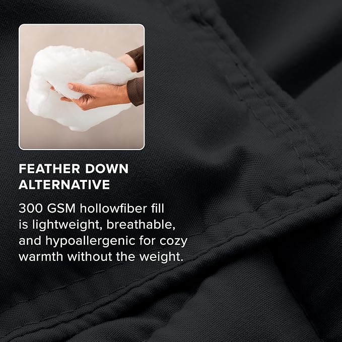 Bare Home Cal King Comforter Set - 1800 Ultra Soft (California King, Black) | All-Season, Breathable, Hypoallergenic, Premium 1800, Warm, Cozy