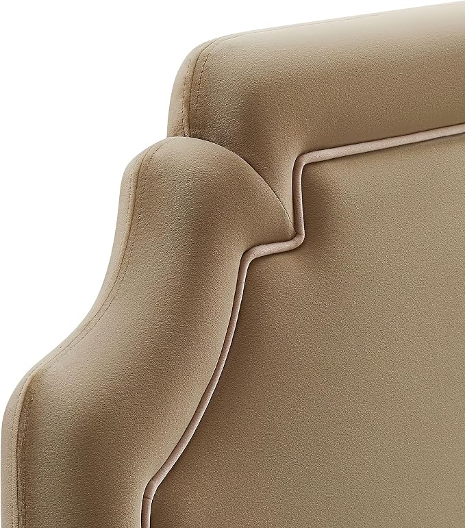 Modway Magnolia Twin Size Stain-Resistant Performance Velvet Headboard in [ Color] - Padded Cushioned Headboard with Adjustable Mounting Positions