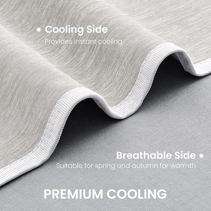 Topcee Cooling Blanket(90"x108"King Size) for Night Sweats Absorbs Heat to Keep Adults Cool on Warm Nights, Q-Max 0.5 Cooling Blankets for Hot Sleepers, Ultra-Cool Lightweight Blanket for Bed | Absorbs Heat Cold Summer Blanket for Night Sweats & Menopa...