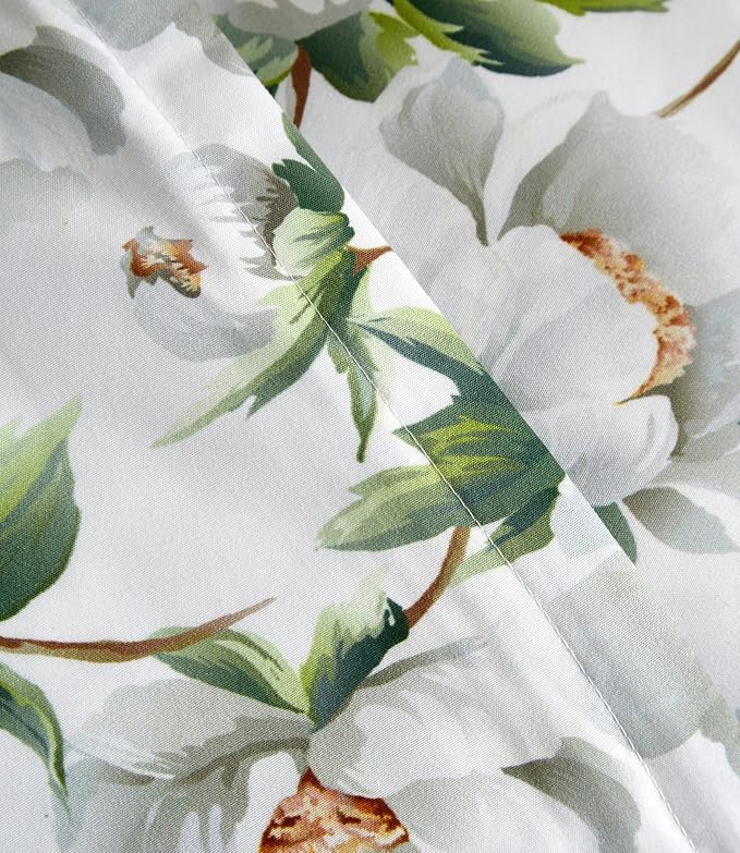 Duvet Cover Twin/TXL - Floral Duvet Cover - 2 Piece - Magnolia Garden | Extra Soft Floral Duvet Cover 68 x 90 with 1 Pillow Sham, Zipper Closures & Ties, Floral Bedding for Women, Men, Kids & Teens