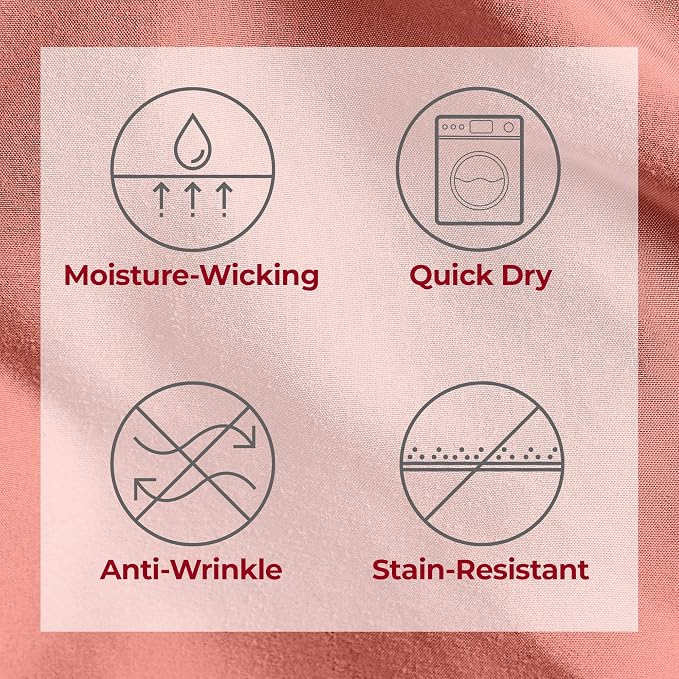 Mellanni Iconic 4-Piece, Ultra Soft Sheet Set (Queen, Coral) | 10M+ Sleepers. Lab-tested: Sleeps Cool, Stays Bright, Strong, Smooth. Good Housekeeping Best Bedding, 7 yrs running.