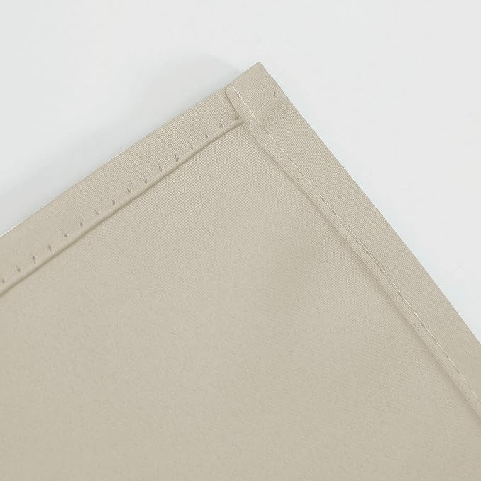 Light Beige Thermal Blackout Curtains/38 x 54 Inch/Set of 2 Panels Room Darkening Curtains for Bedroom