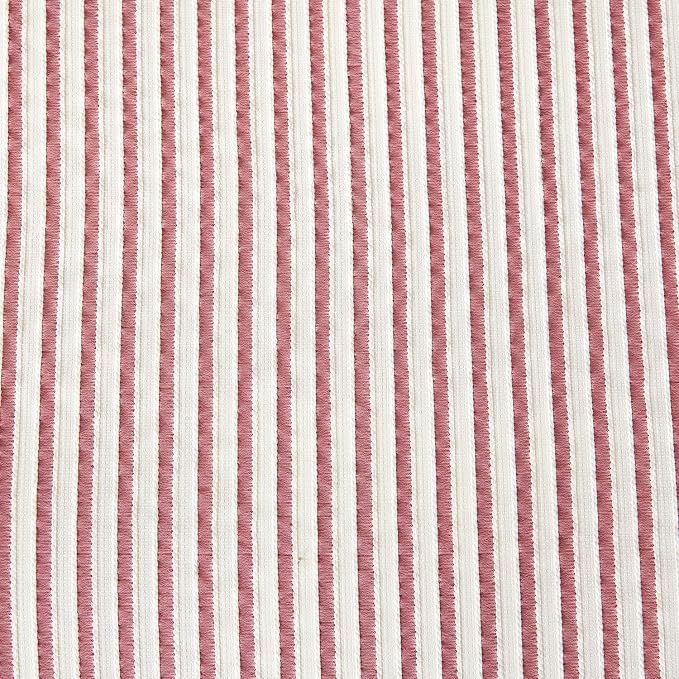 Comforter Set King Size Brick Red Striped Soft Luxury Washed Microfiber Jacquard 3 Pieces White Brick Red Vertical Ticking Stripes Pattern Comforter with 2 Pillowcases Breathable Durable Comfy