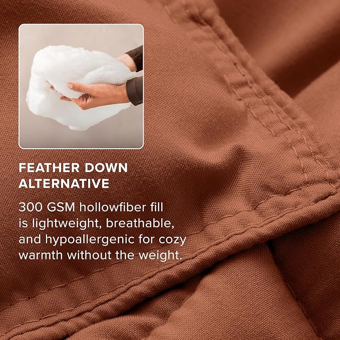 Bare Home Comforter Set - Oversized King Size - Ultra-Soft - Goose Down Alternative - Premium 1800 Series - All Season Warmth (Oversized King, Terracotta)