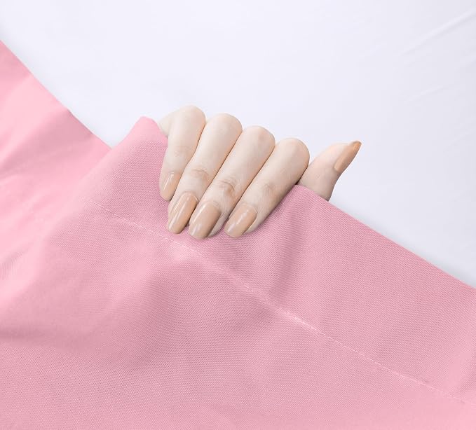 Queen Size Flat Sheet Only, Ultra Soft & Breathable Hotel Sheets, Pink | Hotel Bedding, Cooling Comfort, Smooth Feel, Wrinkle & Fade Resistant, Easy Care, Long-Lasting, Machine Washable, OEKO-TEX