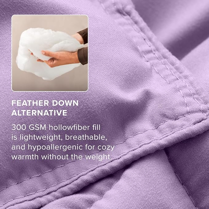 Bare Home Comforter Set - 1800 Ultra Soft (King/Cal King, Lavender) | All-Season, Breathable, Hypoallergenic, Premium 1800, Warm, Cozy