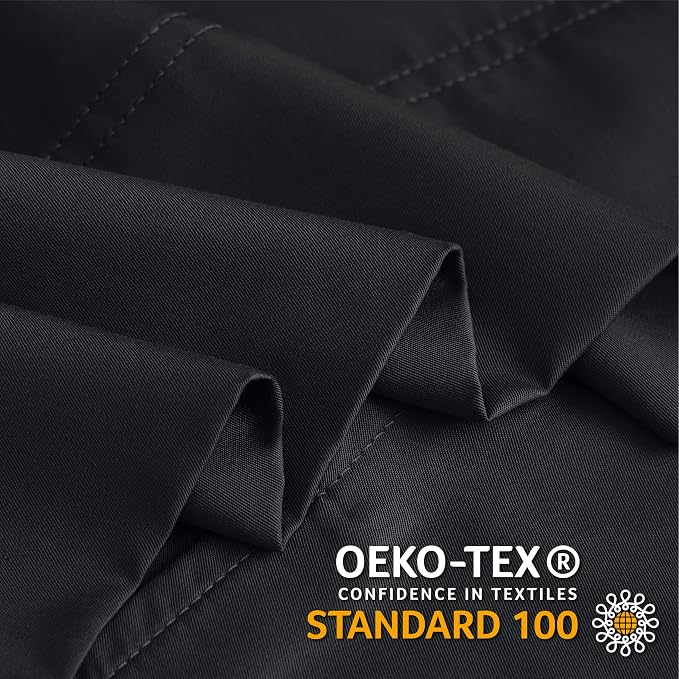 BEDELITE Pillow Cases Standard Size 2Pcs, Rayon Derived from Bamboo, Black | Cooling and Breathable Pillow Cover for Hot Sleepers & Night Sweats, Silky Soft Cozy, Envelope Closure, 20"x26"