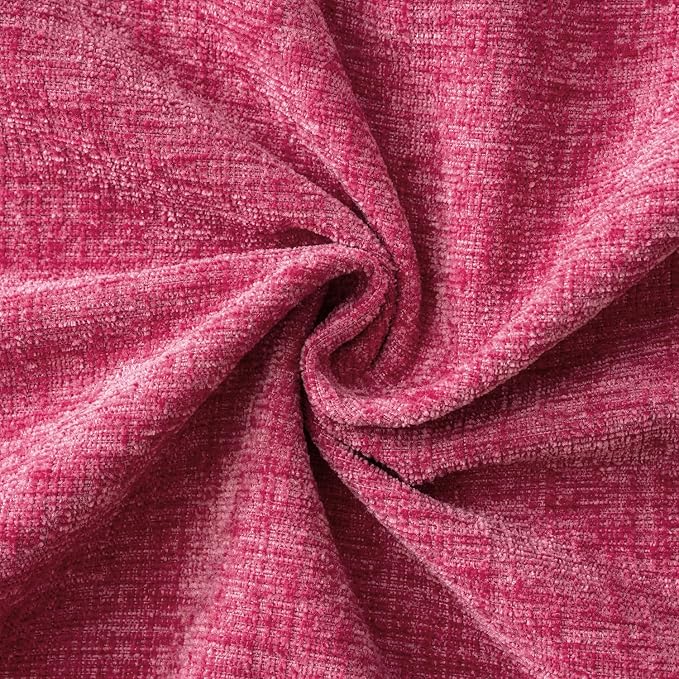 MIULEE Soft Chenille Throw Pillow Covers Hot Pink 20x20 Inch Pack of 2 | Modern Home Decor, Classic Decorative Pillows, Solid Dyed Cases, Boho Couch Cushion Covers for Sofa Bed Living Room
