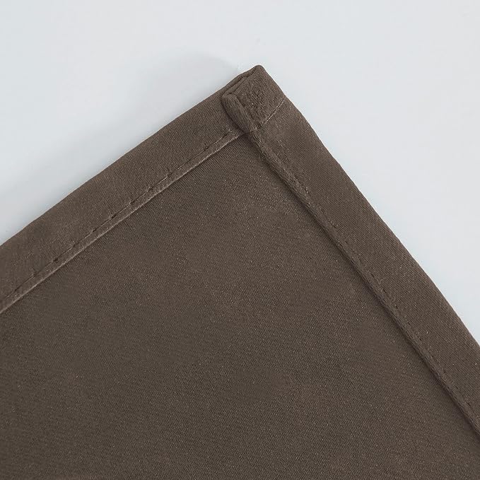 Chocolate Brown Thermal Blackout Curtains/38 x 84 Inch/Set of 2 Panels Room Darkening Curtains for Bedroom