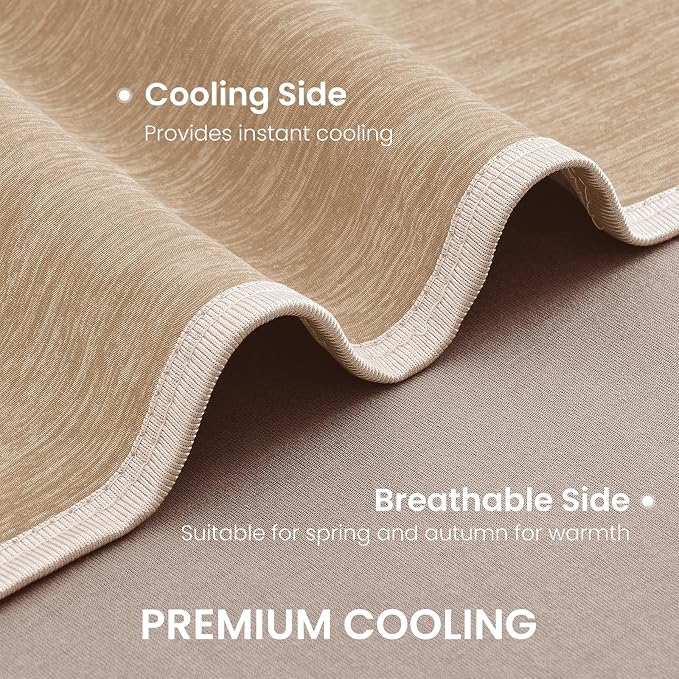 Topcee Cooling Blanket for Night Sweats Absorbs Heat to Keep Adults, Children Cool on Warm Nights, Q-Max 0.5 Cooling Blankets for Hot Sleepers, Ultra-Cool Lightweight Sofa Throw Blanket (50"x70") | Absorbs Heat Cold Summer Blanket for Night Sweats & Me...
