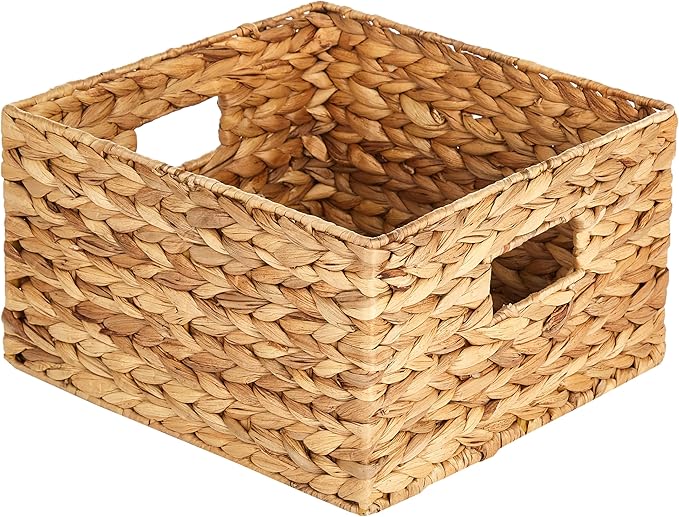 Honey-Can-Do Woven Water Hyacinth Wicker Storage Baskets, Nesting Set of 3