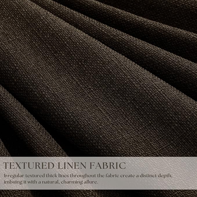 TWODRAPES Extra Long 120 Inch Blackout Chocolate Brown Curtains for Bedroom | Memory Trained, Pinch Pleated, Dual Layer Linen Drapes, Sound Proof, Thermal Luxury Floor to Ceiling Curtains, 10FT Length