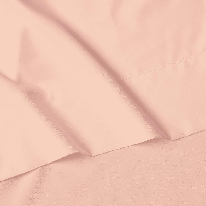 Elegant Comfort Luxury 1500 Premium Hotel Quality Microfiber 4-Piece Sheet Set - Wrinkle Resistant, All Around Elastic Fitted Sheet, Deep Pocket up to 16", Twin/Twin XL, Blush