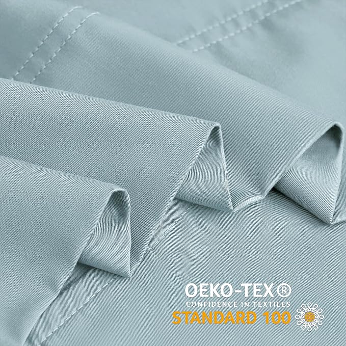 BEDELITE Body Pillow Pillowcase, Rayon from Bamboo, Haze Blue, 20"x54" | Cooling and Breathable Body Pillow Cover for Hot Sleepers & Night Sweats, Silky Soft Full Long Pillow Case, Envelope Closure