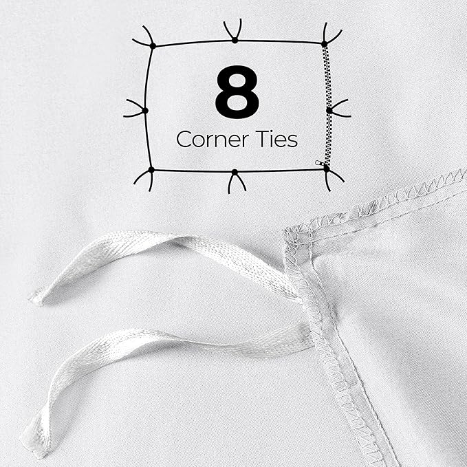 Duvet Cover King, 3 Piece Cotton Like Polyester With Zipper Closure, White | Extra Soft and Breathable, Wrinkle & Fade Resistant, Includes Duvet Cover and 2 Pillow Shams, Comforter Not Included, OekoTex