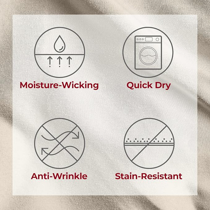 Mellanni Iconic 4-Piece, Ultra Soft Sheet Set (California King, Beige) | 10M+ Sleepers. Lab-tested: Sleeps Cool, Stays Bright, Strong, Smooth. Good Housekeeping Best Bedding, 7 yrs running.