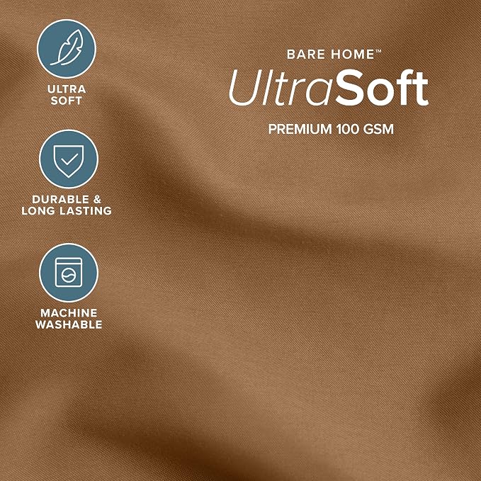 Bare Home Comforter Set - 1800 Ultra Soft (Twin/Twin XL, Caramel) | All-Season, Breathable, Hypoallergenic, Premium 1800, Warm, Cozy