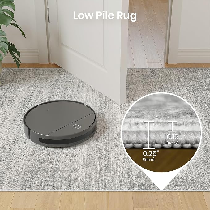 2x12 Runner Rug Non Slip, Washable Rug Runners for Hallways, Grey | Soft Low Pile, Thin & Lighweight Carpet, Folable Stain Resistant Modern Indoor 12ft Floor Mat for Living Room,Bedroom,Kitchen