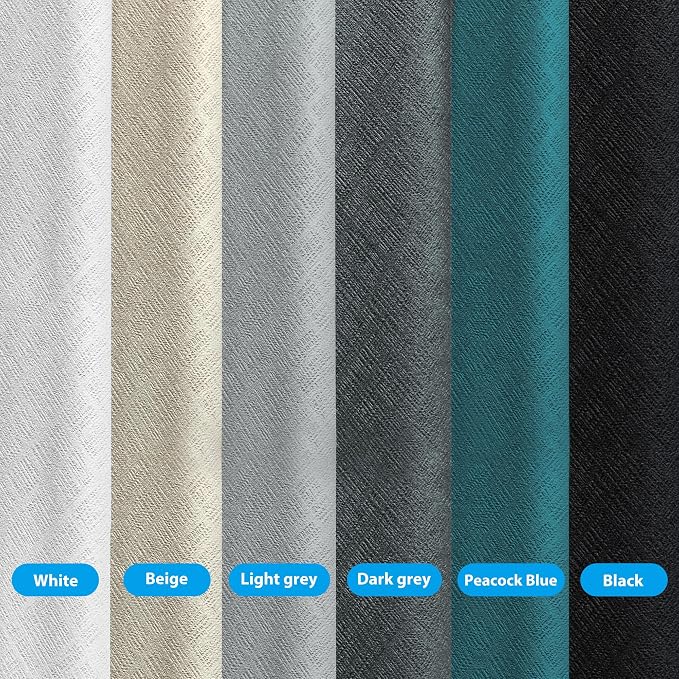 MaKefeile Room Divider Curtains Total Blackout Privacy Curtain Panel Room Thermal Insulated Noise Reduction Curtains for Bedroom Window Living Room Ceiling Track Curtain W 12.5 ft × H 7 ft Dark-Grey
