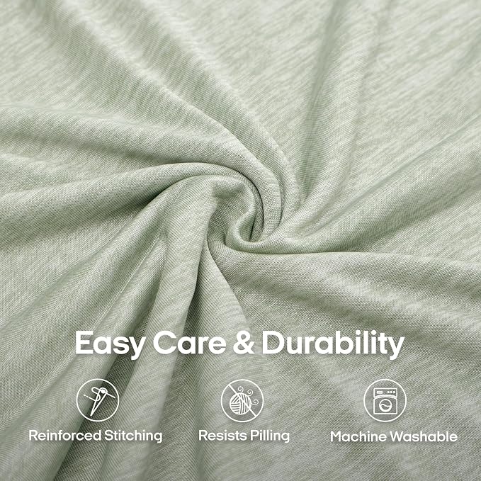 ZonLi Cooling Body Pillowcase for Hot Sleepers, Breathable Body Pillow Cover, Double-Sided Cooling Fabric, Soft Silky Touch, Ideal for Night Sweats, 20 x 54 Inch, Green