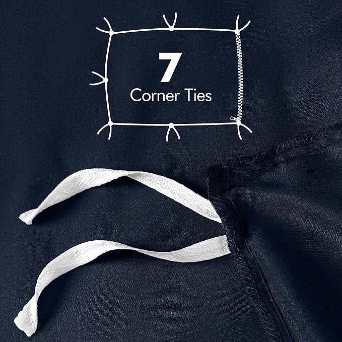 Duvet Cover Twin/Twin XL, 3 PC Cotton Like Polyester, Zipper Closure, Navy | Extra Soft and Breathable, Wrinkle & Fade Resistant, Includes Duvet Cover and 1 Pillow Sham, Comforter Not Included, OekoTex