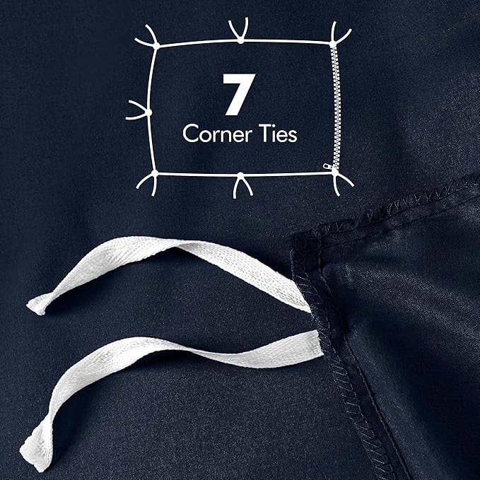 Duvet Cover Full, 3 Piece Cotton Like Polyester With Zipper Closure, Navy | Extra Soft and Breathable, Wrinkle & Fade Resistant, Includes Duvet Cover and 2 Pillow Shams, Comforter Not Included, OekoTex