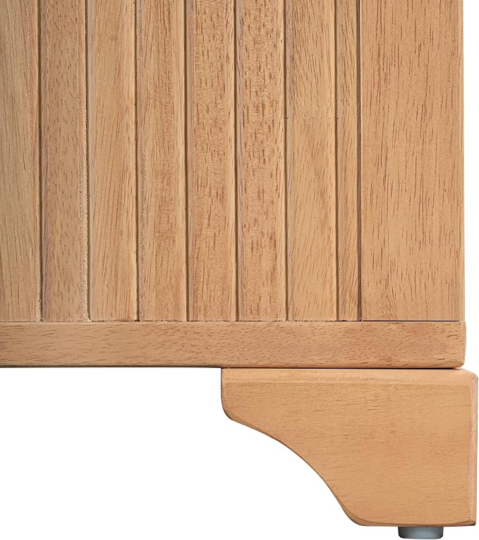 Christopher Knight Home Jill Modern King Bed Frame and Headboard, Bed Frame King with Upholstered Headboard, Wooden King Platform Bed Frame with Slat Supports, No Box Spring Needed, Natural+White