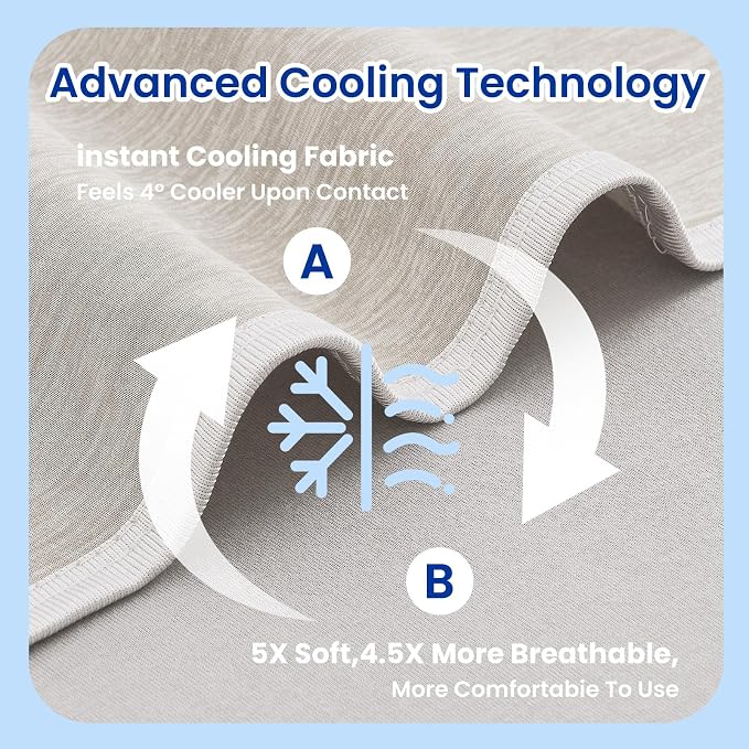 TOPCEE Cooling Blanket(60"x90"Twin Size)for Night Sweats Absorbs Heat to Keep Adults, Children Cool on Warm Nights, Q-Max 0.5 Cooling blankets for Hot Sleepers, Ultra-Cool Lightweight Blanket for Bed | Absorbs Heat Cold Summer Blanket for Night Sweats ...
