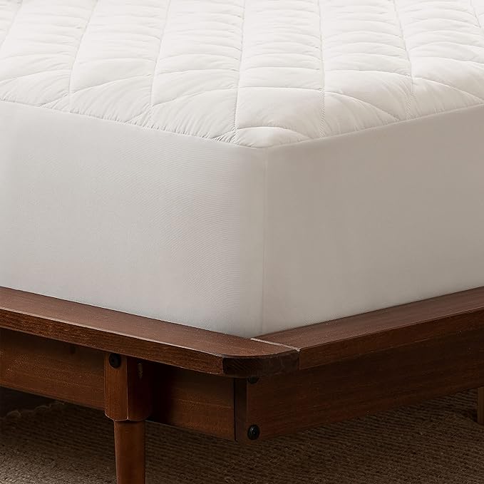Serta Power Clean Triple Action Waterproof Mattress Pad, California King | Triple-action waterproof protection with moisture-wicking fabric and a soft quilted top, fits mattresses up to 15 inches