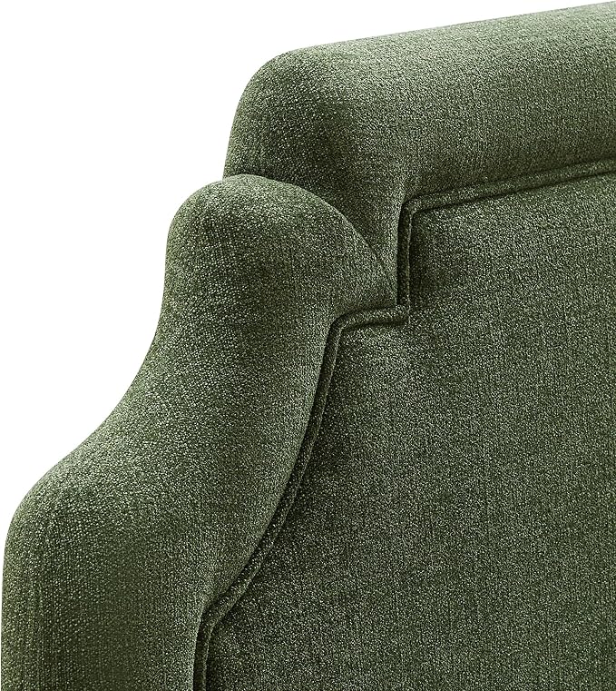 Modway Magnolia King Size Upholstered Fabric Headboard in Foliage - Padded Cushioned Headboard with Woven Heathered Upholstery and Adjustable Mounting Positions