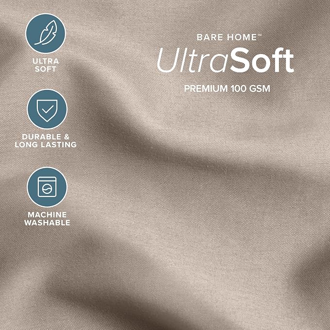 Bare Home Comforter Set - 1800 Ultra Soft (Twin/Twin XL, Khaki) | All-Season, Breathable, Hypoallergenic, Premium 1800, Warm, Cozy