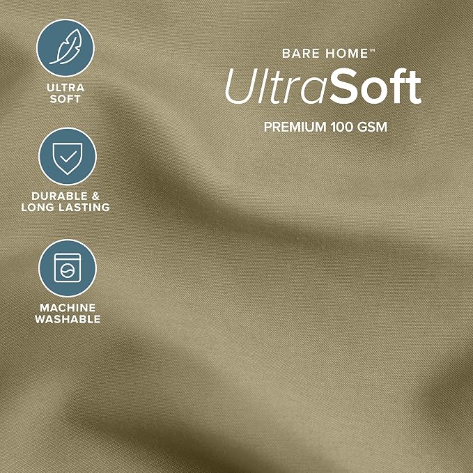 Bare Home Full Comforter Set - 1800 Ultra Soft (Full, Olive) | All-Season, Breathable, Hypoallergenic, Premium 1800, Warm, Cozy